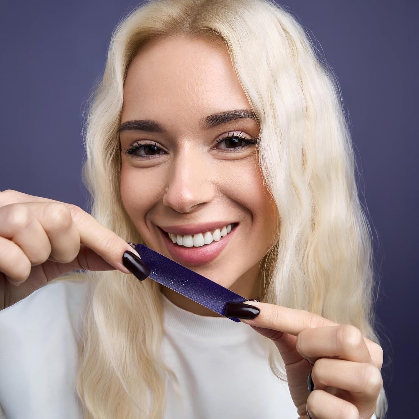 Purple Teeth Whitening Strips - 7/21 Whitening Sessions - Safe for Enamel - Non Sensitive Teeth Whitening - Peroxide-Free
