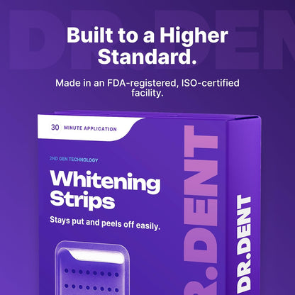 Purple Teeth Whitening Strips - 7/21 Whitening Sessions - Safe for Enamel - Non Sensitive Teeth Whitening - Peroxide-Free