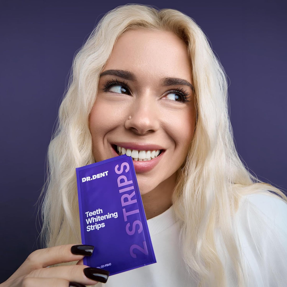 Purple Teeth Whitening Strips - 7/21 Whitening Sessions - Safe for Enamel - Non Sensitive Teeth Whitening - Peroxide-Free